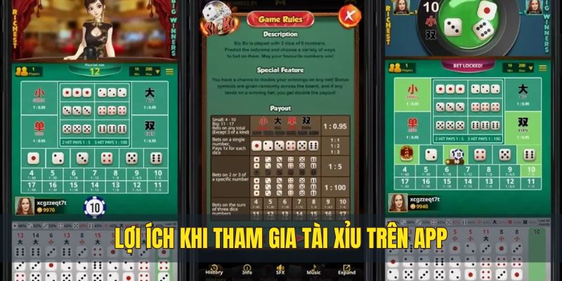 Những lợi ích hấp dẫn khi chơi tài xỉu online trên app